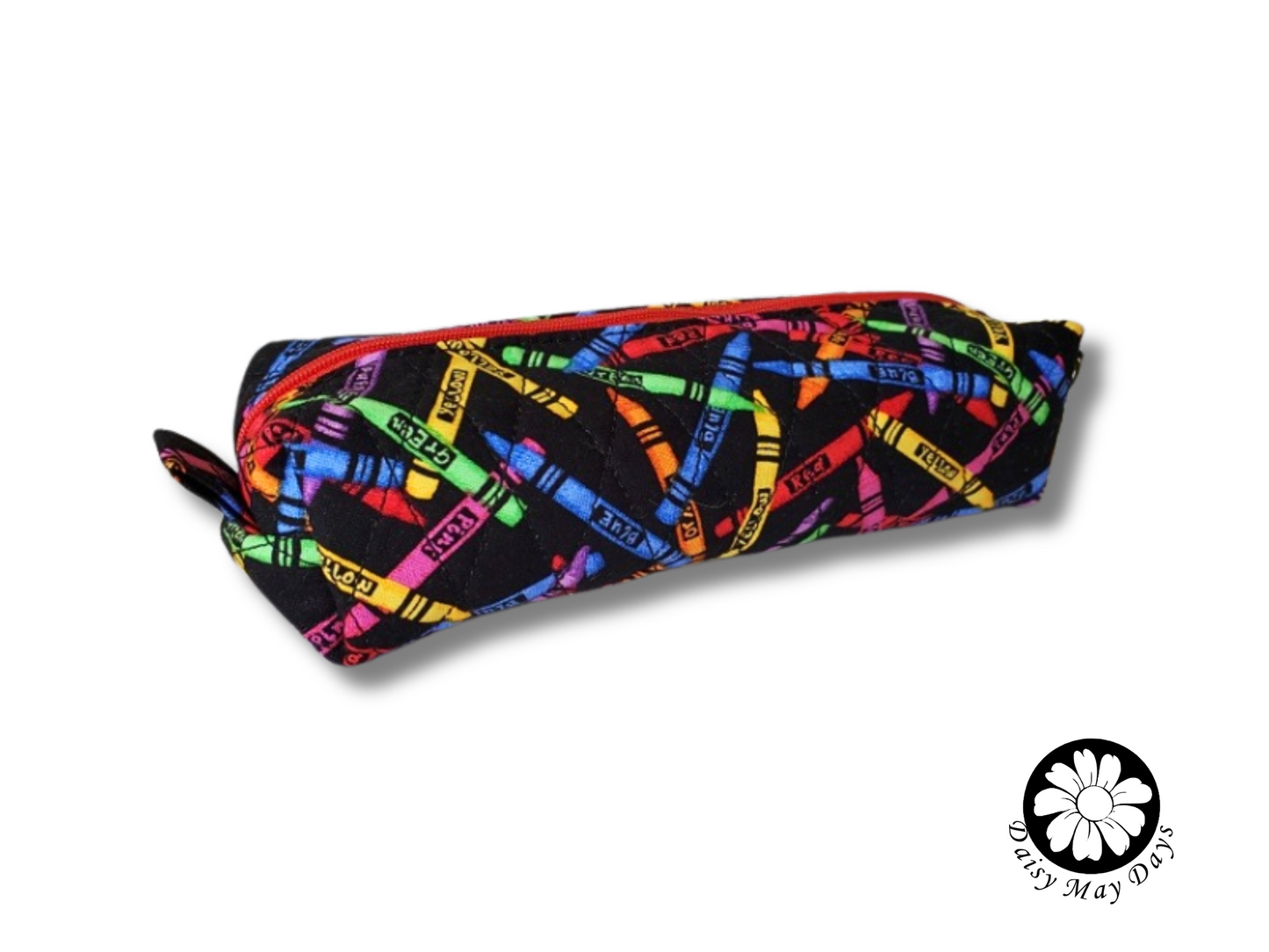 Colorful Crayons, Pencil Pouch with Swivel Clip