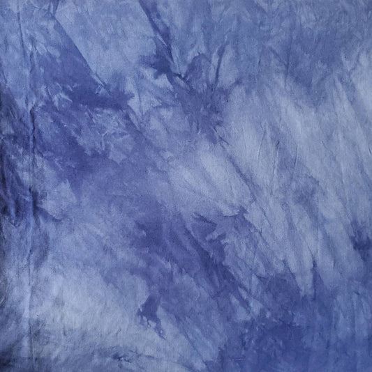 Beautiful textured design hand-dyed fabric in navy, Artisan fabric perfect for quilting, crafts or sewing projects